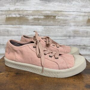 ALLSAINTS Women's Clemmy Low Top Sneakers Pink Canvas Shoes size 41 | 10